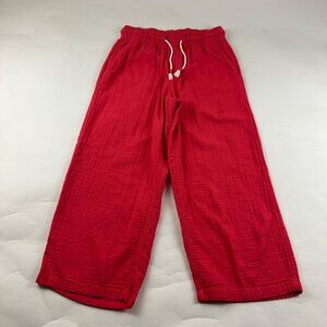 Old Navy Cosmic Pink Cotton Crinkle Wide Leg Lounge Pant S